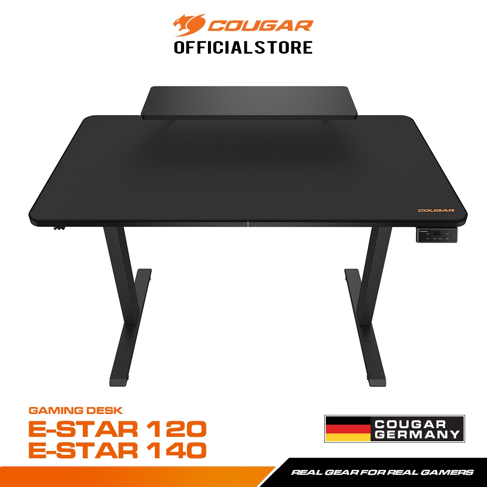 COUGAR - GAMING DESK E-STAR 120 / E-STAR 140 โต๊ะเกมมิ่ง โต๊ะไฟฟ้าปรับได้ รับประกัน 1 ปี