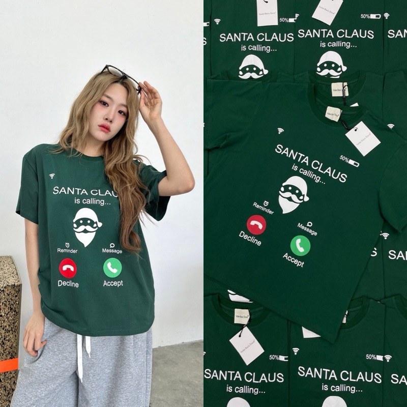 Santa T-shirt เสื้อยืด คอลใหม่ลายน่ารักสุดๆ ดีเทลงานสกรีนสีสวย