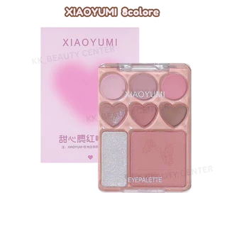 (สินค้าส่งจากไทย) XIAOYUMI 8สี Sweetheart Blush พาเลทแต่งหน้า All in one อายแชโดว์ + บลัช + ไฮไลท์