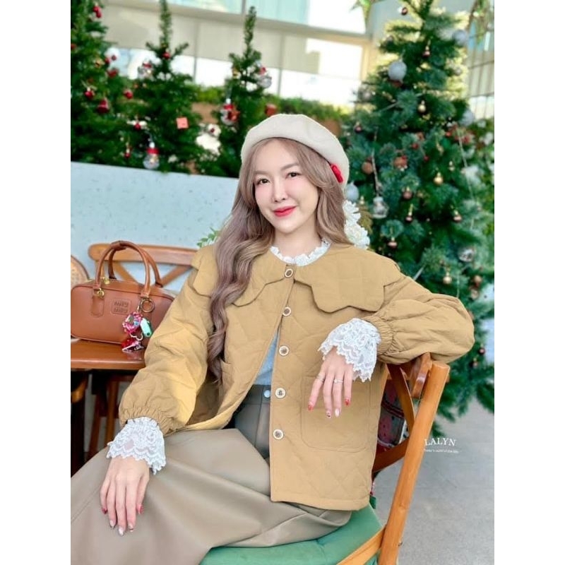 #พร้อมส่ง​ เสื้อเคทบราวน์ โค้ท // เสื้อลูกไม้แซลลี่