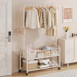 [ชั้นวางของแบบเหล็ก] ราวแขวนผ้า ราวตากผ้า ราวแขวนเสื้อผ้าพร้…