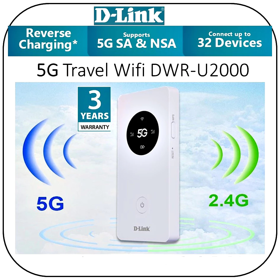 ไวไฟพกพา D-Link Network DWR-U2000 5G/LTE Mobile Router