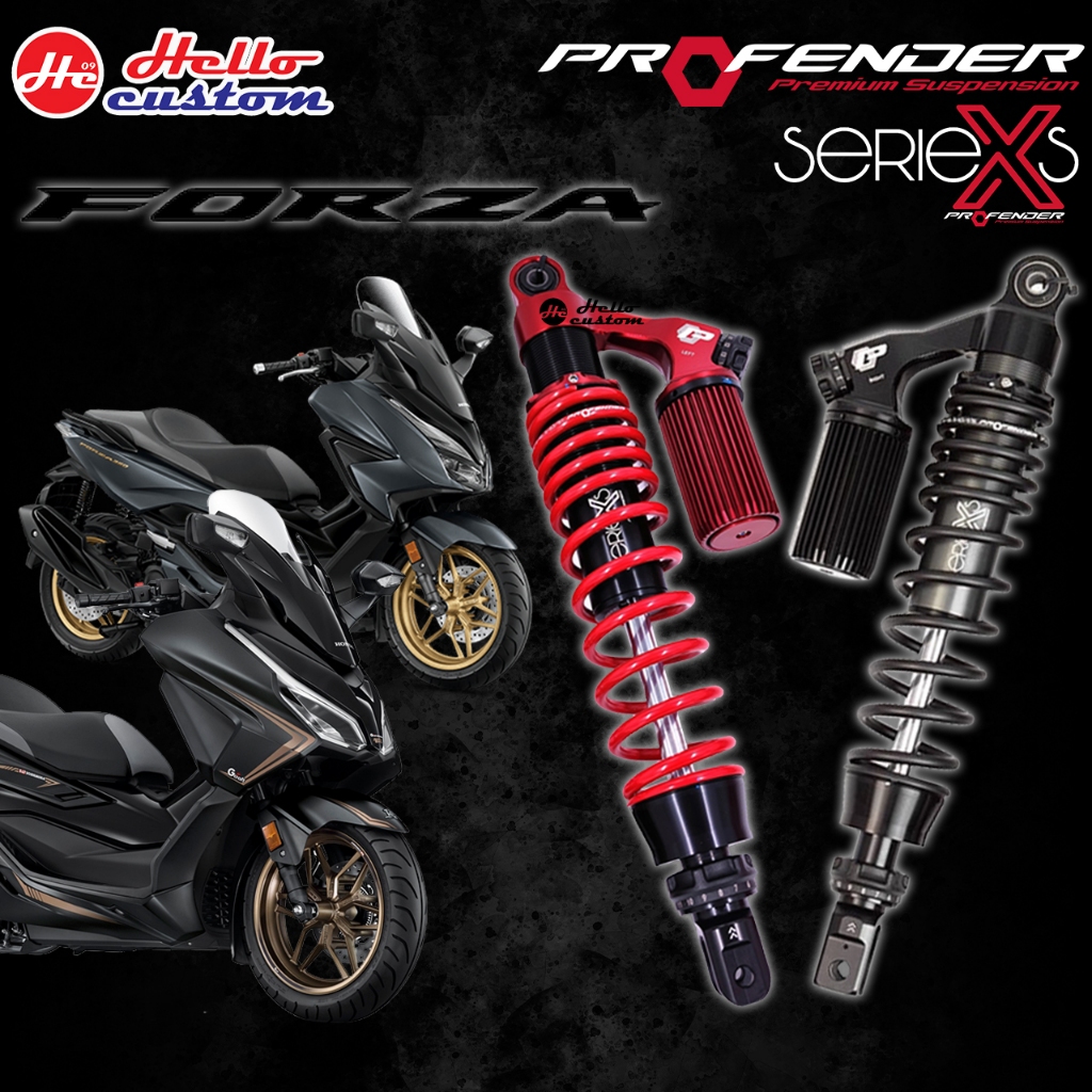 โช้คหลัง Profender X Series Forza 300-350 2018-2025 ขนาด 430-400mm.โช้คหลังแต่ง เลือกทำสีสปริงได้