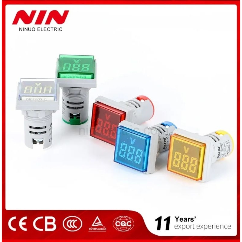 NIN Volt Meter มิเตอร์วัดโวลต์  Volt Meter  (Vac) หน้าตู้ควบคุม 🇹🇭 (พร้อมจัดส่งด่วน)