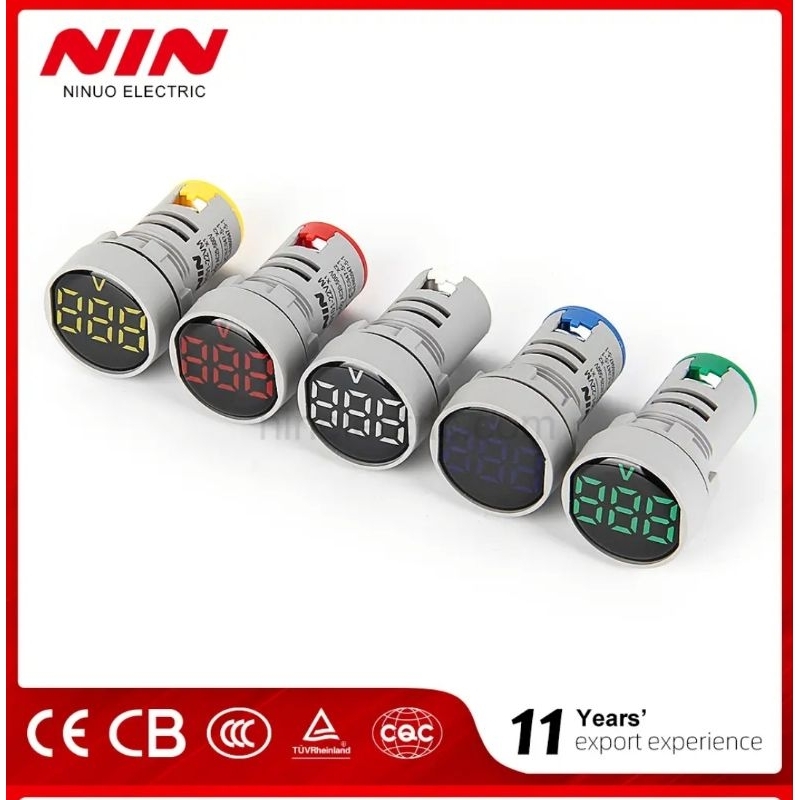 NIN DC Indicator Volt ดิจิตอลโวลต์มิเตอร์(12-500VAC), (5-60VDC) 22min 🇹🇭 (จัดส่งทันที)