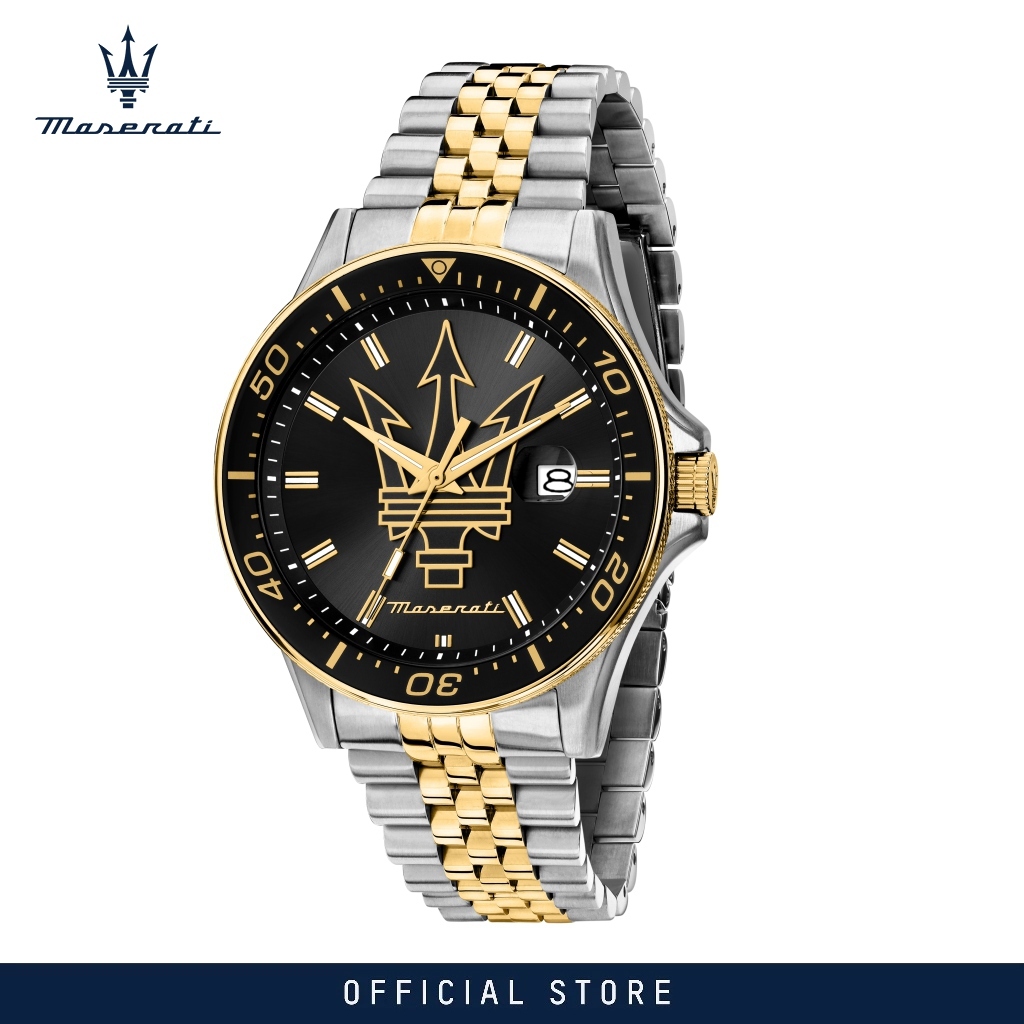 【2 Years Warranty】 Maserati Sfida 44mm Men's Quartz Watch Luminous Dial Hands R8853140009