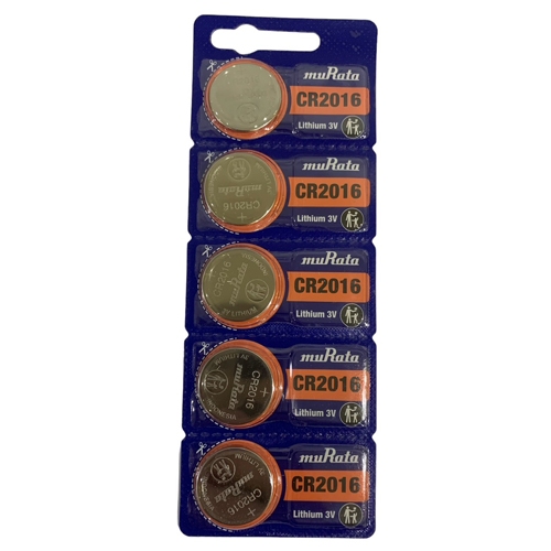 ถ่านกระดุม MURATA CR2016 จำหน่าย แผงละ 5 เม็ด