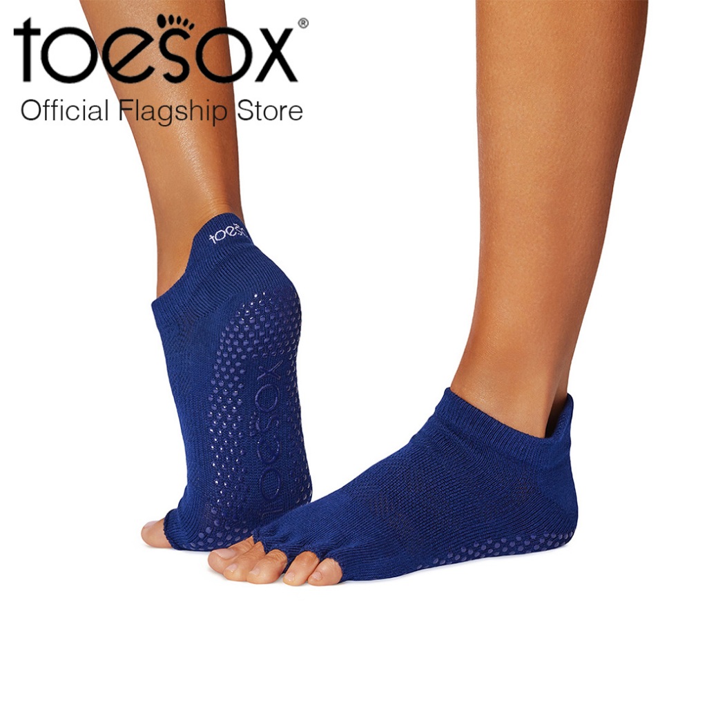 (New Spring 2025) ToeSox Grip Half Toe Low Rise Deep Navy ถุงเท้ากันลื่นแยกนิ้ว เปิดนิ้วเท้า Low Rise Deep Navy