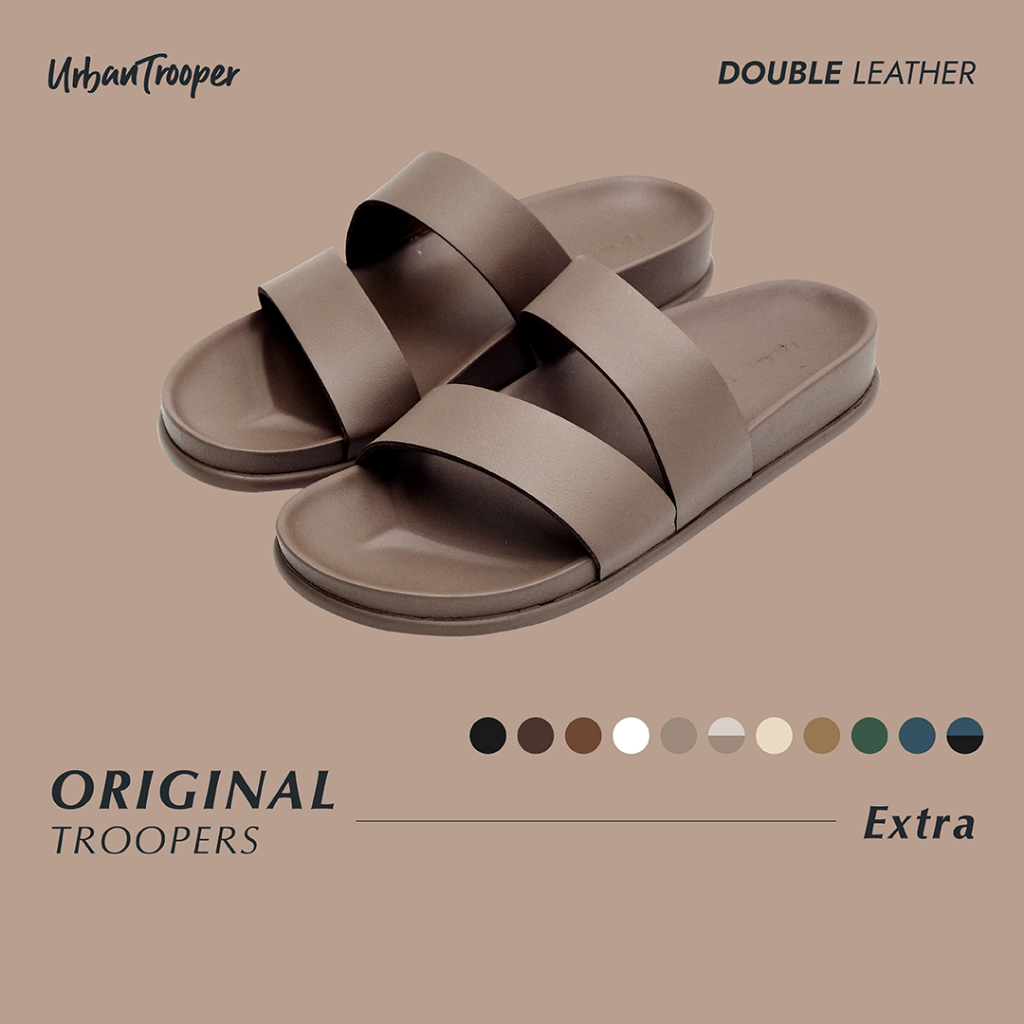 รองเท้า Urban Trooper Everyday รุ่น Original Troopers  สี Beige Brown รองเท้าเเตะ Unisex