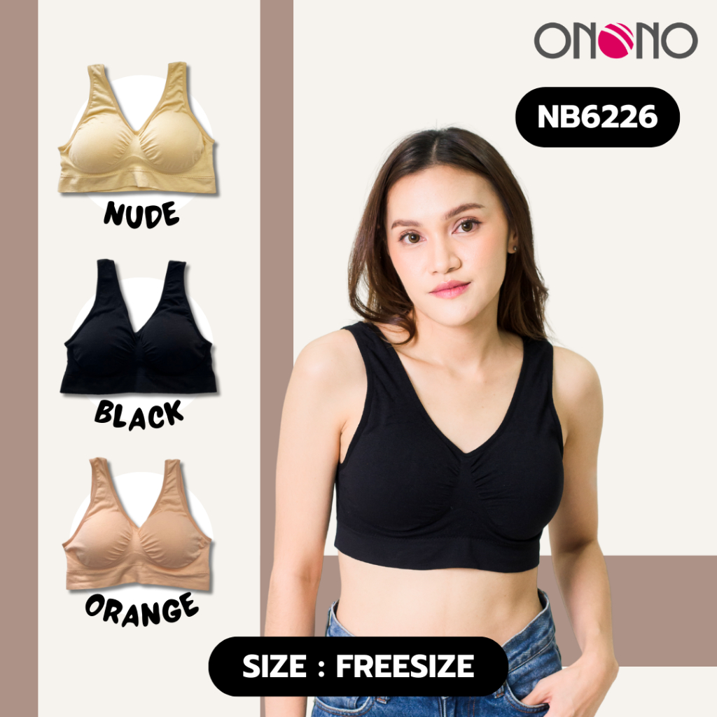 ONONO เสื้อชั้นในไร้โครงแบบสวมหัว เสริมฟองน้ำในตัว รุ่น NB6226