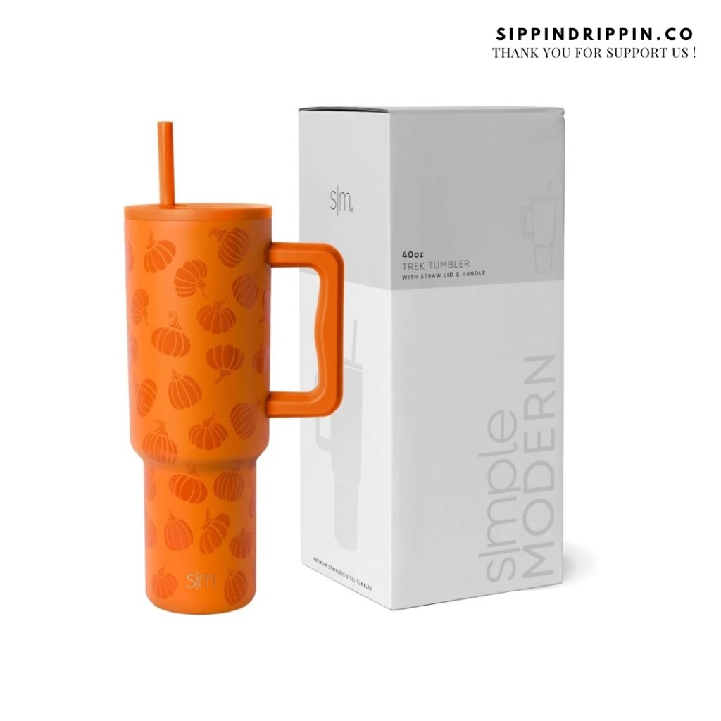 แก้วน้ำ Simple Modern Trek Collection / ลายฟักทองส้ม Orange Pumpkins