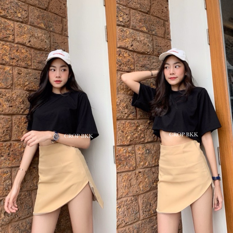 🥐Aubrey Top🥐 เสื้อครอปโอเวอไซ ทรงใส่ง่าย สีพื้น เนื้อผ้าใส่สบาย everyday look