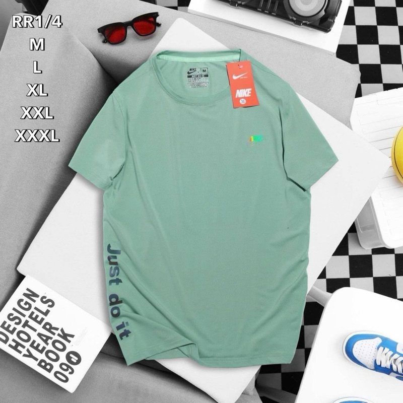 เสือกีฬาผู้ชาย คอกลมแขนสั้น ผ้าลื่นนิ่ม T Shirt NK07