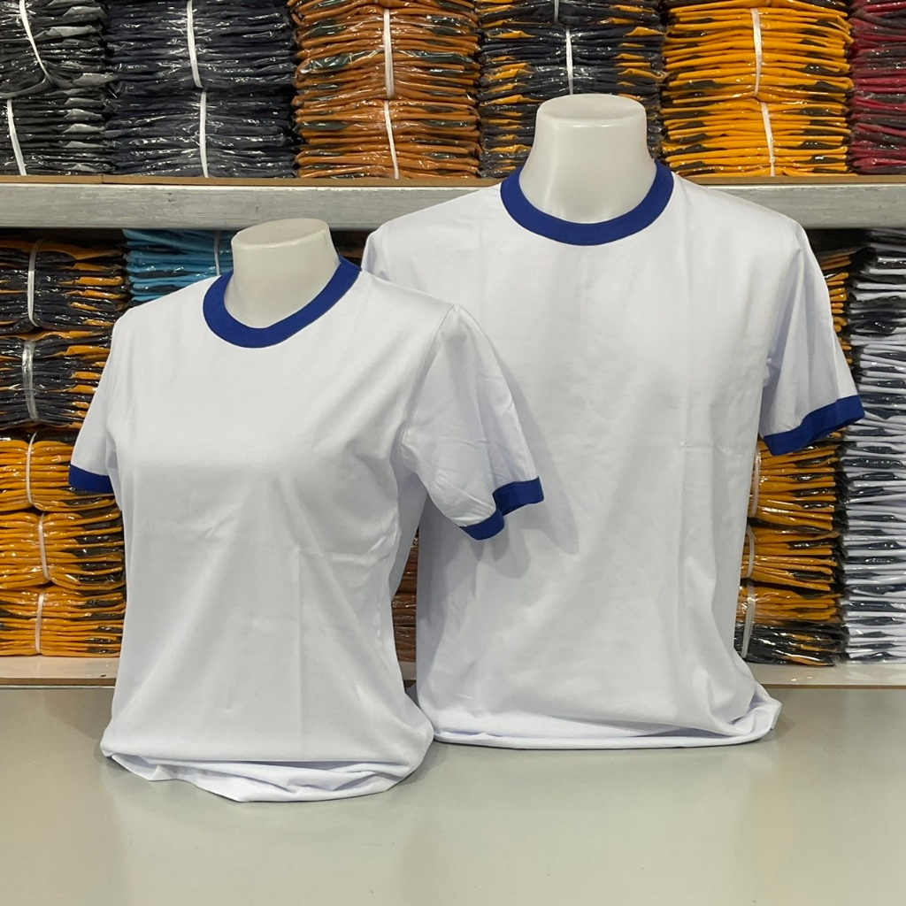 เสื้อคอกลมกุ๊นคอกุ๊นแขน