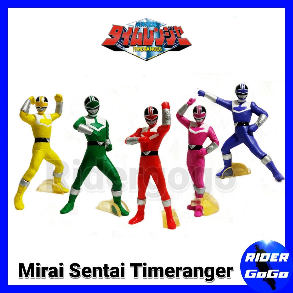 โมเดล กาชาปอง ไทม์เรนเจอร์ Model Gashapon Mirai Sentai Timeranger ยกเซ็ต 5 ตัว ของแท้ Bandai