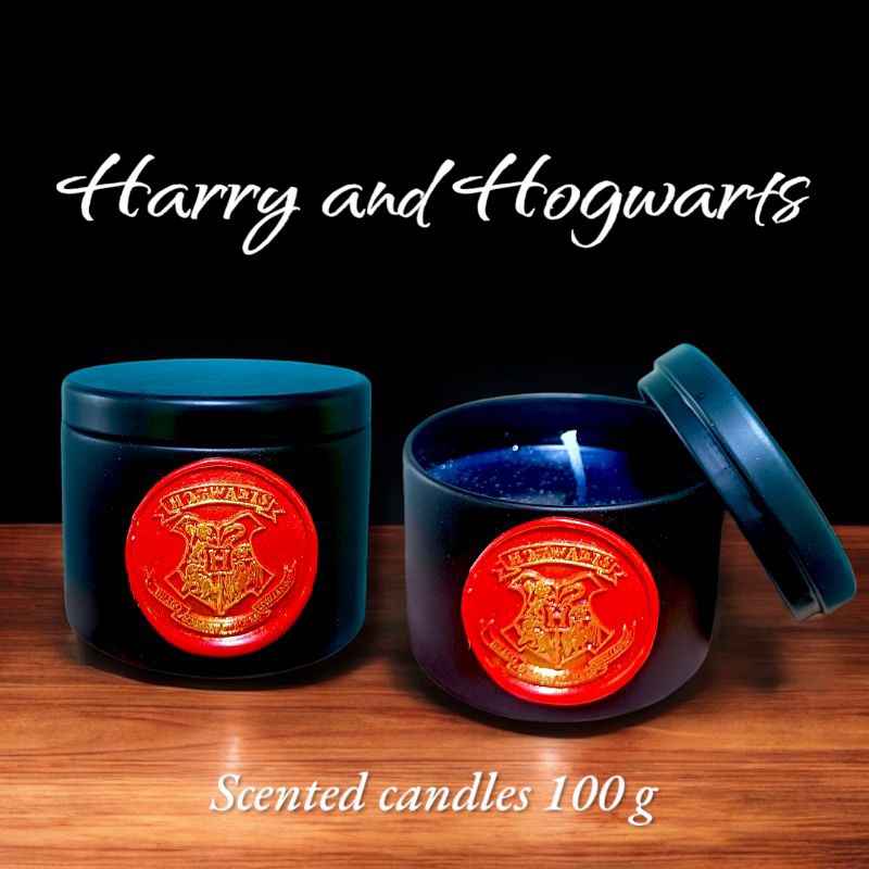 เทียนหอมแฮรี่ตลับดำ 100g เทียนหอมHarry and Hogwarts เทียนหอมแม่มด เทียนหอมแฮรี่ เทียนแม่มด เทียนฮาโลวีน เทียนแฟนซี
