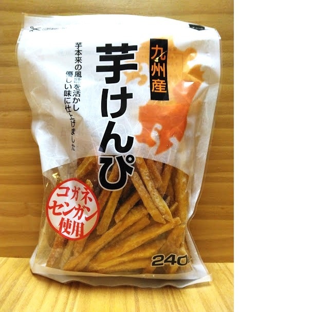 IMOKENPI 240g, Fried Sweet Potatoes coated with Sugar, Japanese Traditional Snacks
