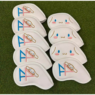ปลอกหุ้มหัวไม้กอล์ฟ งานหนังสีขาว ลายน่ารัก งาน9ชิ้น รหัสสินค…