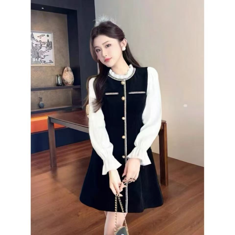 【Karlyn】FZ-CC-H46# ชุดเดรสแขนยาว ทรงสวย เข้ารูป น่ารักลูกคุณหนูสุดๆ