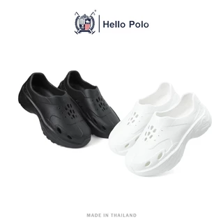 Hello Polo รองเท้าแบบสวม รองเท้าแฟชั่นลําลอง สําหรับผู้ชาย เบาสบาย พื้นหนา กันลื่น แบบกันน้ำ ทนต่อการสึกหรอ ลำลองHP8044
