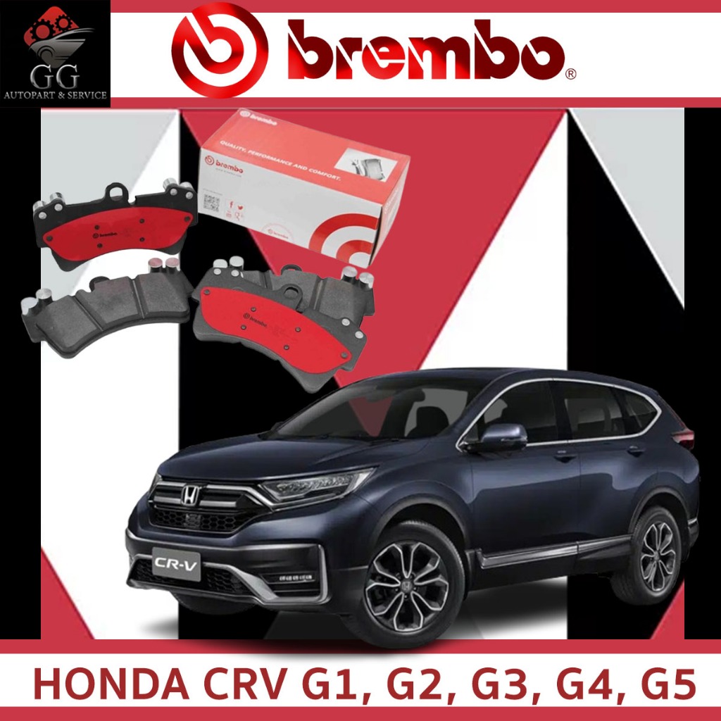 Brembo ผ้าเบรค HONDA CRV G1, G2, G3, G4, G5 1996-ON ฮอนด้า ซีอาร์วี G1-G5 ปี 1996-ON Ceramic.