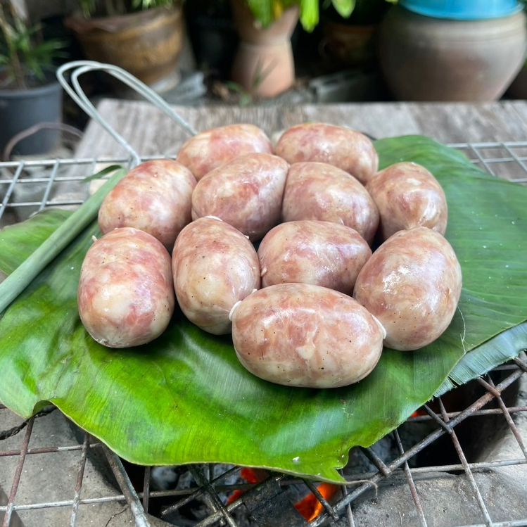 ไส้กรอกหมู แพ็คละ 500 กรัม (หมูล้วน มันน้อย ไม่ผสมข้าว ไม่ใส่วัตถุกันเสีย ไม่ใส่ดินประสิว)(หม่ำลำเพลินหนองนาแซง) - รูปที่ 4