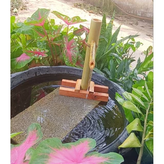 กระบอกน้ำไหลไม้ไผ่🌿ไม่รวมปั้ม แต่งสวน จัดบ่อ สูง 30 กว้าง 20 ซ.ม.👌