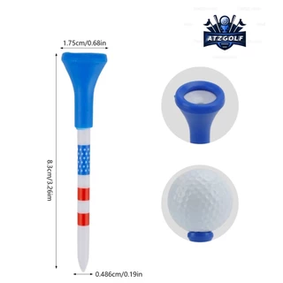 ATZ Golf Tee โลโก้ USA Star ลิมิเต็ด 70mm 83mm ที่ตั้งลูกกอล์ฟ ทีกอล์ฟพลาสติก (แพ็ค 10 ชิ้น)