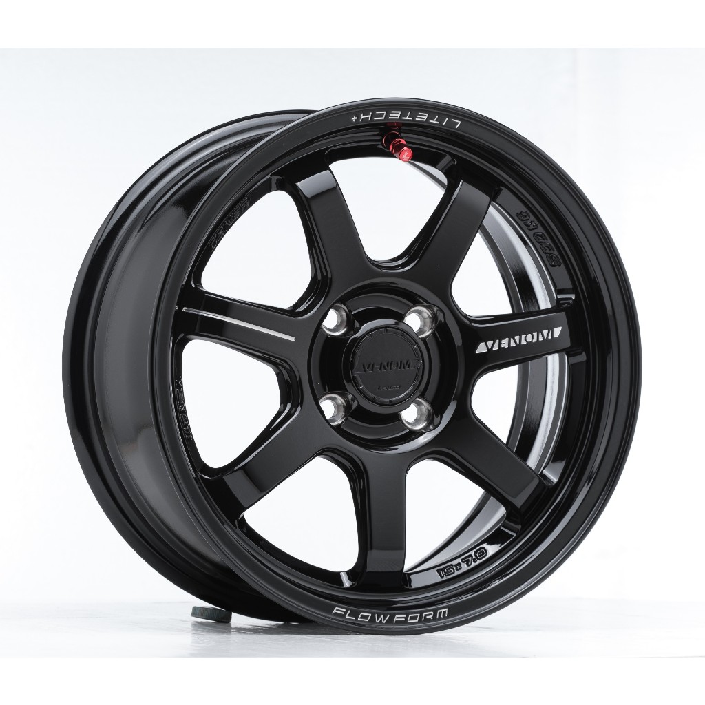 Lenso Wheel Venom VT7 ขอบ 15x7.0" 4รู100 ET+35 สีBKT ล้อแม็ก เลนโซ่ lenso15 แม็กขอบ15