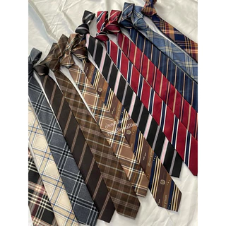 NECKTIE NUTTHA -🎀พร้อมส่ง 🐰 เนคไทลายทาง/ลายสก็อต necktie (แบบผูกเอง/พันคอ) กทม.มีบริการส่งด่วน
