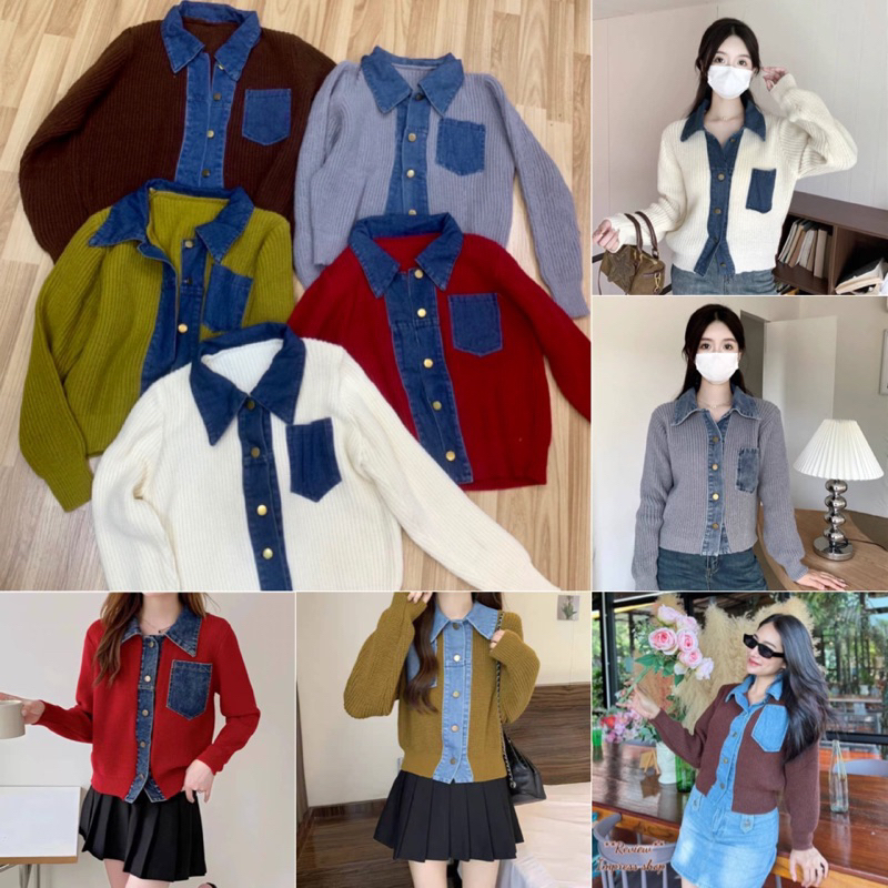 LILY งานนำเข้า เสื้อแขนยาว เสื้อคลุม เสื้อไหมพรม เสื้อกันหนาว งานน่ารักๆแมทช์สวยทุกลุคค่า