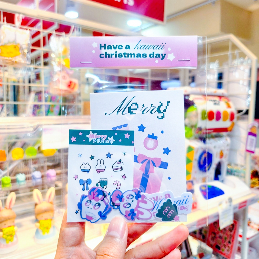 Sticker Have a Kwaii Christmas set สติกเกอร์เซ็ท มีคริสต์มาสสุดน่ารักไปด้วยกันเถอะ! 🎄✨ สติกเกอร์น่าร