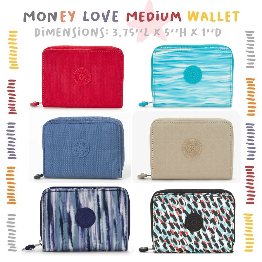 (อัพเดทสีใหม่ 7/14 สี / ลดเพิ่ม 30%) [3] Kipling Money Love Medium RFID Wallet