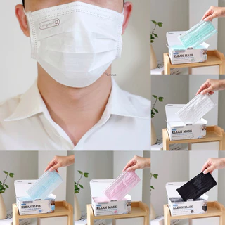 ล็อตใหม่ KLEAN MASK 5 สี✨ส่งไว ✅ กันฝุ่น PM2.5 หน้ากากอนามัย ทางการแพทย์ Medical Use แมสหน้าเรียว 3D LONGMED แมส v fit