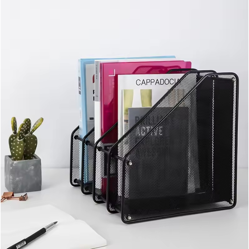 ชั้นวางเอกสาร ชั้นวางหนังสือ 4 ช่อง 32*29.5*31.5cm แข็งแรง กล่องใส่เอกสาร โฟลเดอร์กล่องใส่ของ