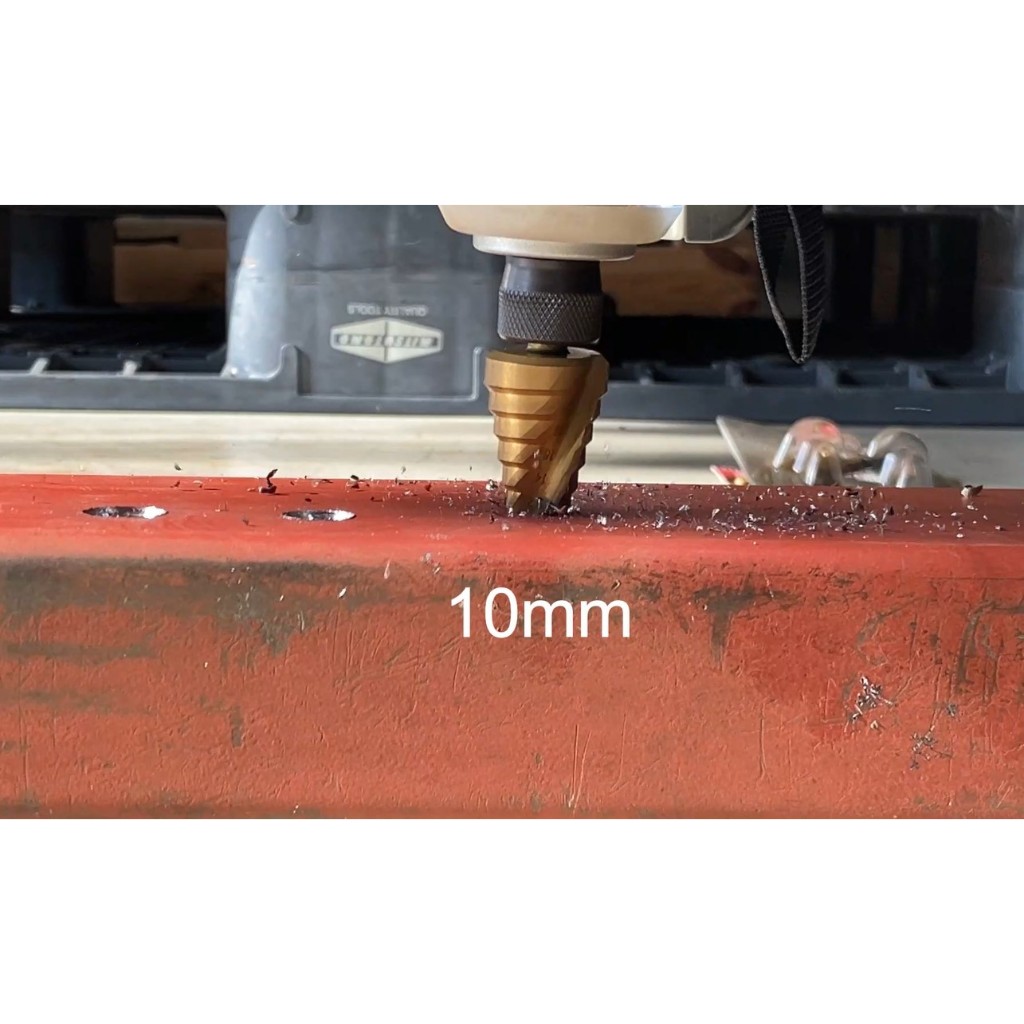 A27584 ชุด ดอกสว่าน สเต็ป แบรนด์ ญี่ปุ่น เจาะรู แผ่นเหล็ก อลูมิเนียม ไม้  และ พลาสติก 3 ชิ้น Step Drill / Ichinen - รูปที่ 5