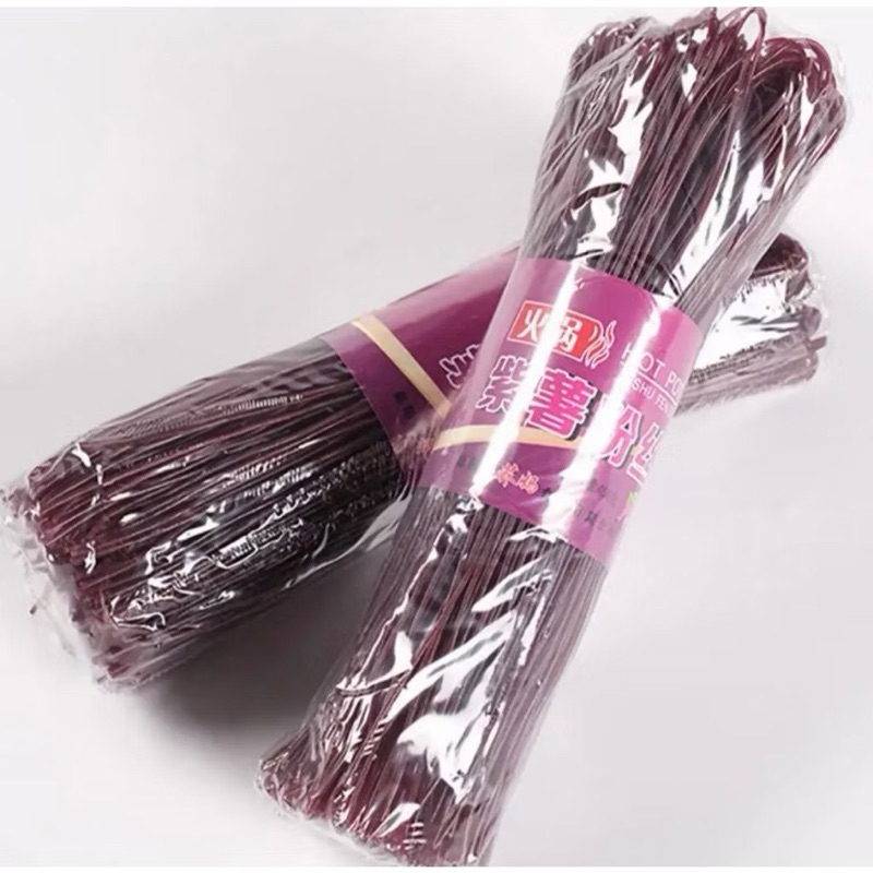 เส้นมันเทศ เส้นเล็กหมาล่า เส้นมันม่วง (紫薯粉细) ขาด400g  พร้อมส่ง เส้นหมาล่า เส้นมันม่วง