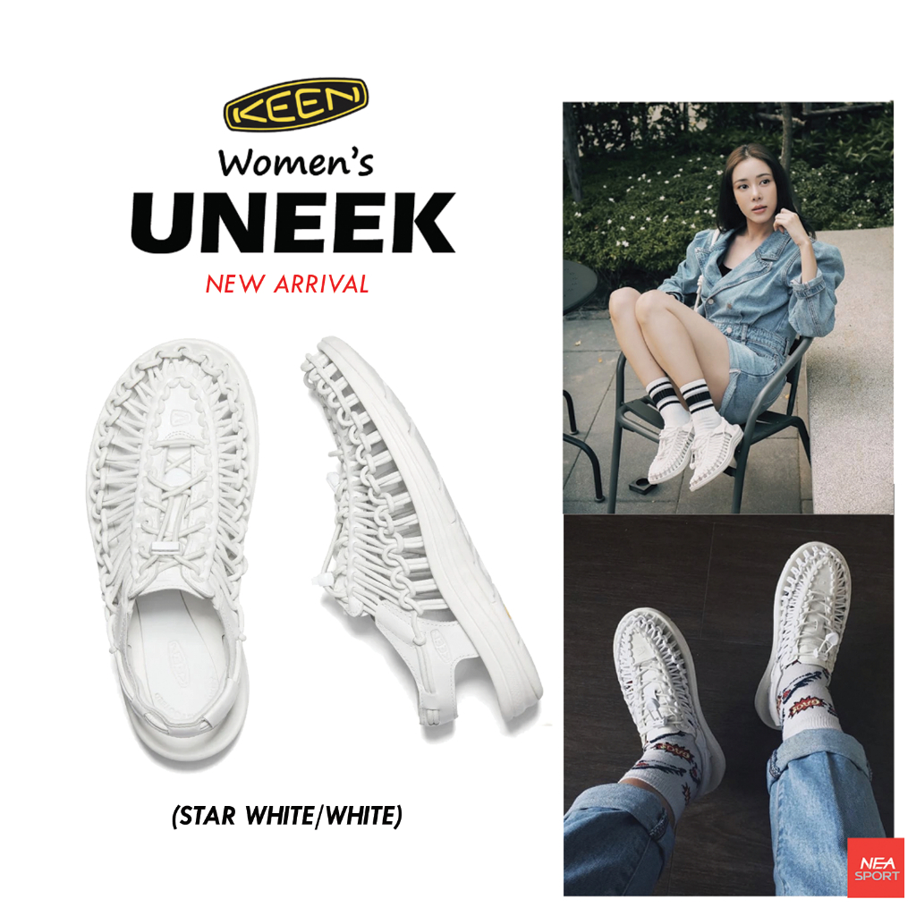 [ใหม่ล่าสุด] Keen UNEEK women's - STAR WHITE/WHITE สีใหม่ล่าสุด รองเท้า คีน แท้ ผู้หญิง