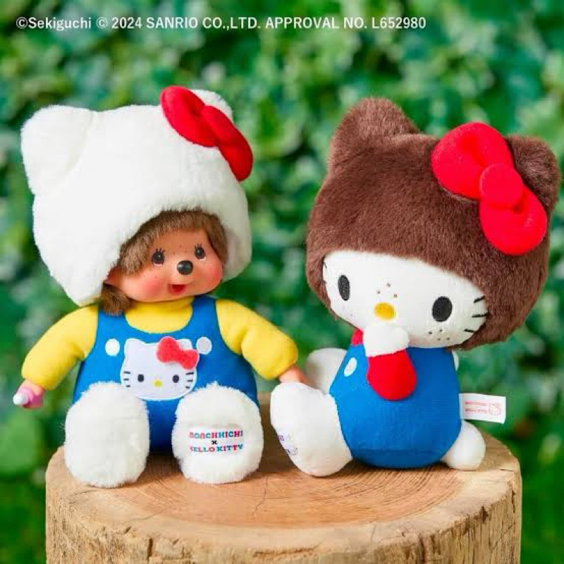 ถูกที่สุด ใช้โค้ด30%ได้🐱พร้อมส่ง MonchhichixKitty ม่อนชิคิตตี้ พวงกุญแจ ชุดม่อนชิชิ