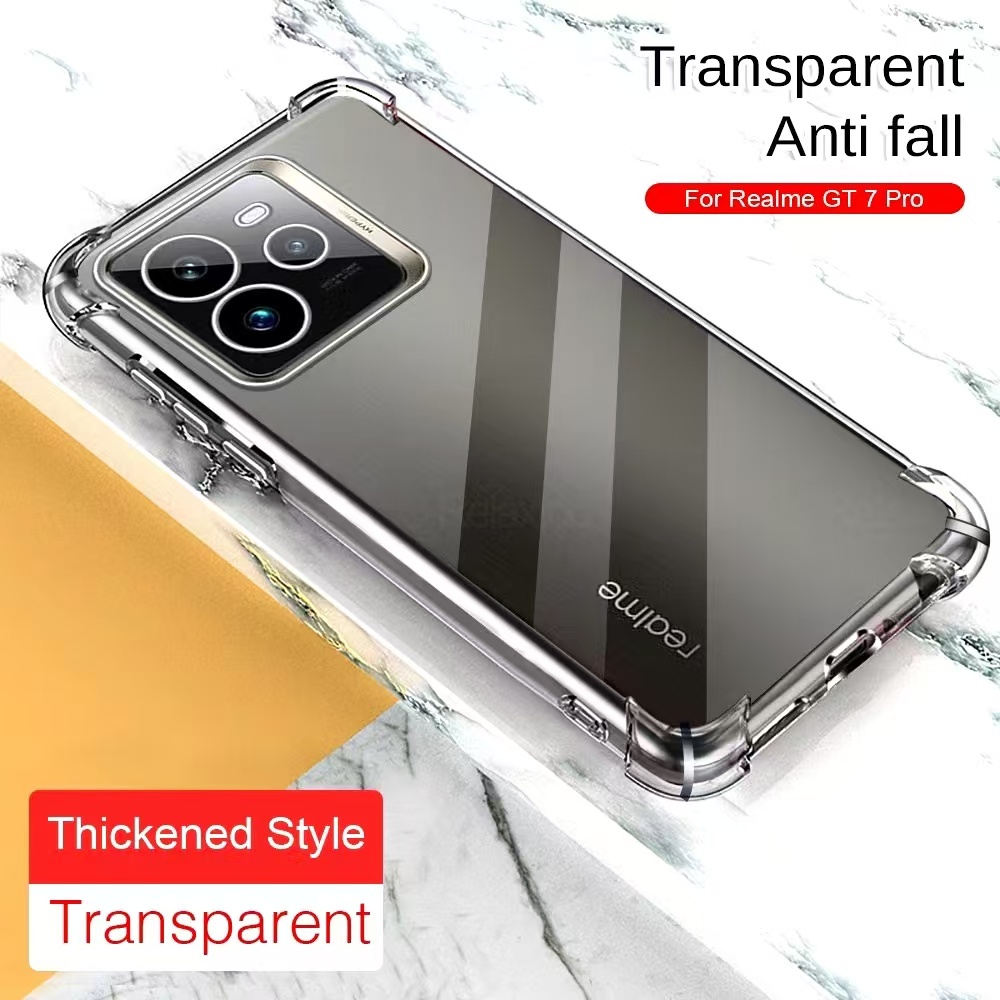 Realme GT 7 Proตรงรุ่น(พร้อมส่งในไทย)เคสTPUใสกันกระแทกแบบคลุมกล้องrealme GT 7 Pro