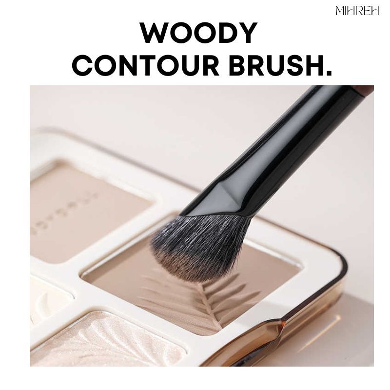 [2172](พร้อมส่ง) Woody Contour Brush แปรงคอนทัวร์จมูกหัวเฉียงด้ามไม้ - รูปที่ 3