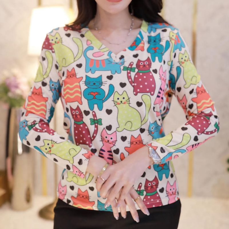 ป้าย Seri เสื้อยืดผ้าสลาฟเนื้อนิ่ม แขนยาว