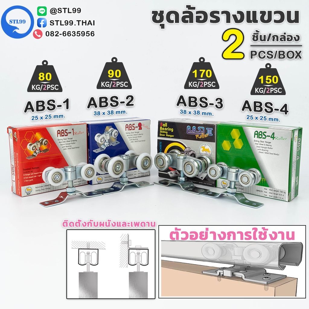 ล้อรางแขวน ขนาด 25มิล และ 38 มิล  1 กล่อง บรรจุ 2 ชิ้น สามารถเลือก ได้จากตัวเลือกสินค้า #ล้อบานเลื่อน #ล้อบานบานเฟี้ยม