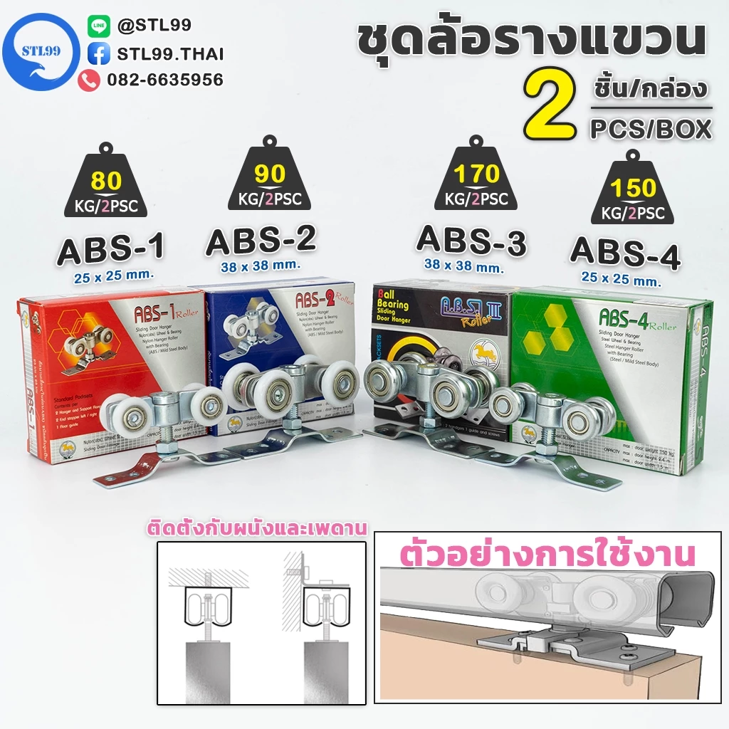 ล้อรางแขวน ขนาด 25มิล และ 38 มิล 1 กล่อง บรรจุ 2 ชิ้น สามารถเลือก ได้จากตัวเลือกสินค้า #ล้อบานเลื่อน #ล้อบานบานเฟี้ยม