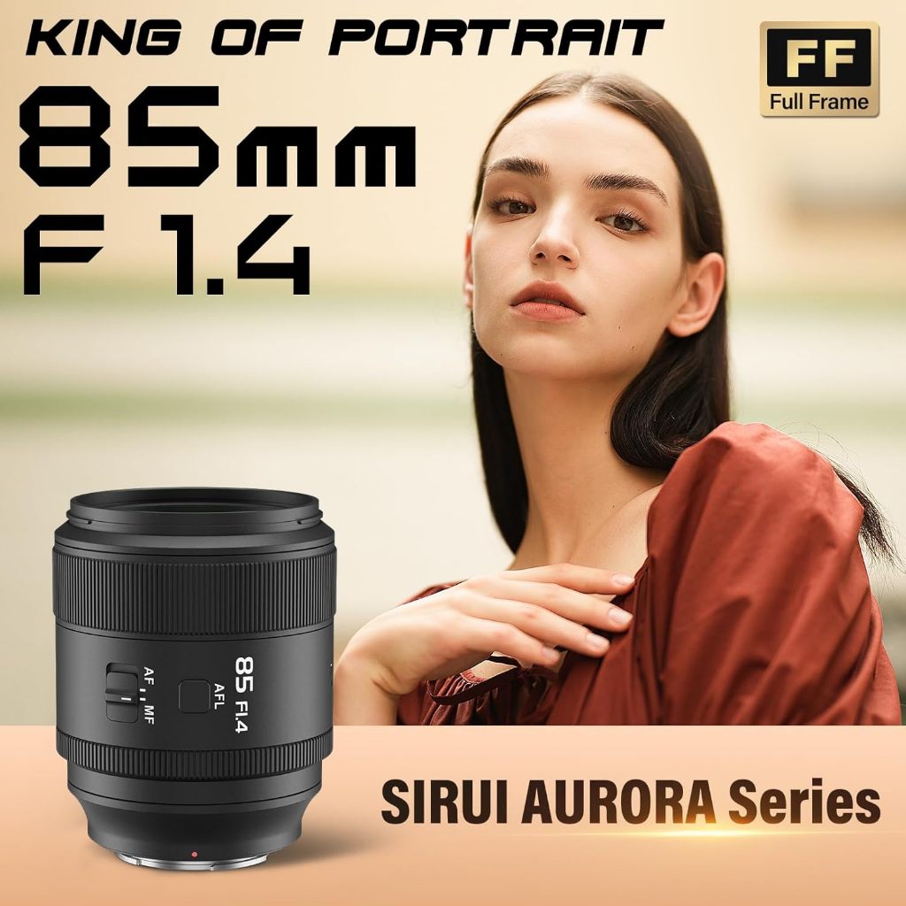 Sirui Aurora 85mm F1.4  Auto Focus Lens สำหรับกล้องดิจิตอล แถมฟรี Filter UV & Black Mist Filter