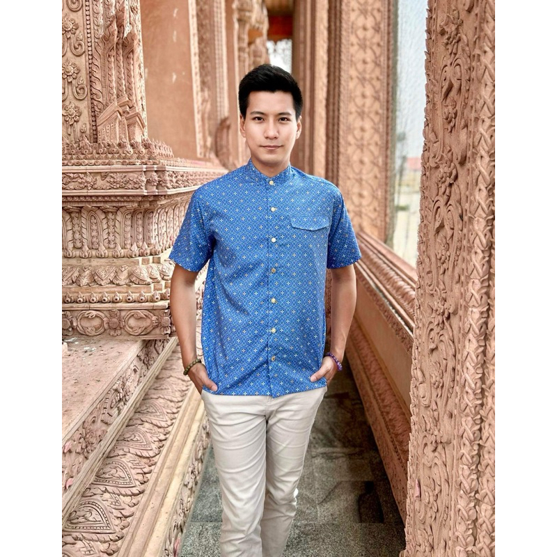 ‼️ Sale 390 ‼️เสื้อผู้ชาย/ลายดอกพิกุลแก้ว/เสื้อลายไทย