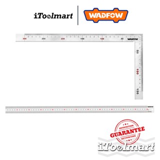 Wadfow ไม้บรรทัดเหล็ก / ฉากเหล็ก พร้อมเมตริกและนิ้ว