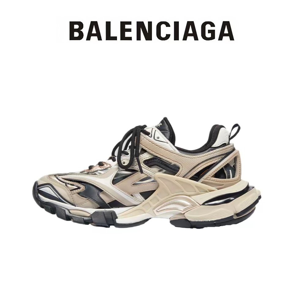 Balenciaga Track 2.0 mesh รองเท้าลำลองสำหรับบุรุษและสตรีรองเท้าพ่อเตี้ยกันลื่น