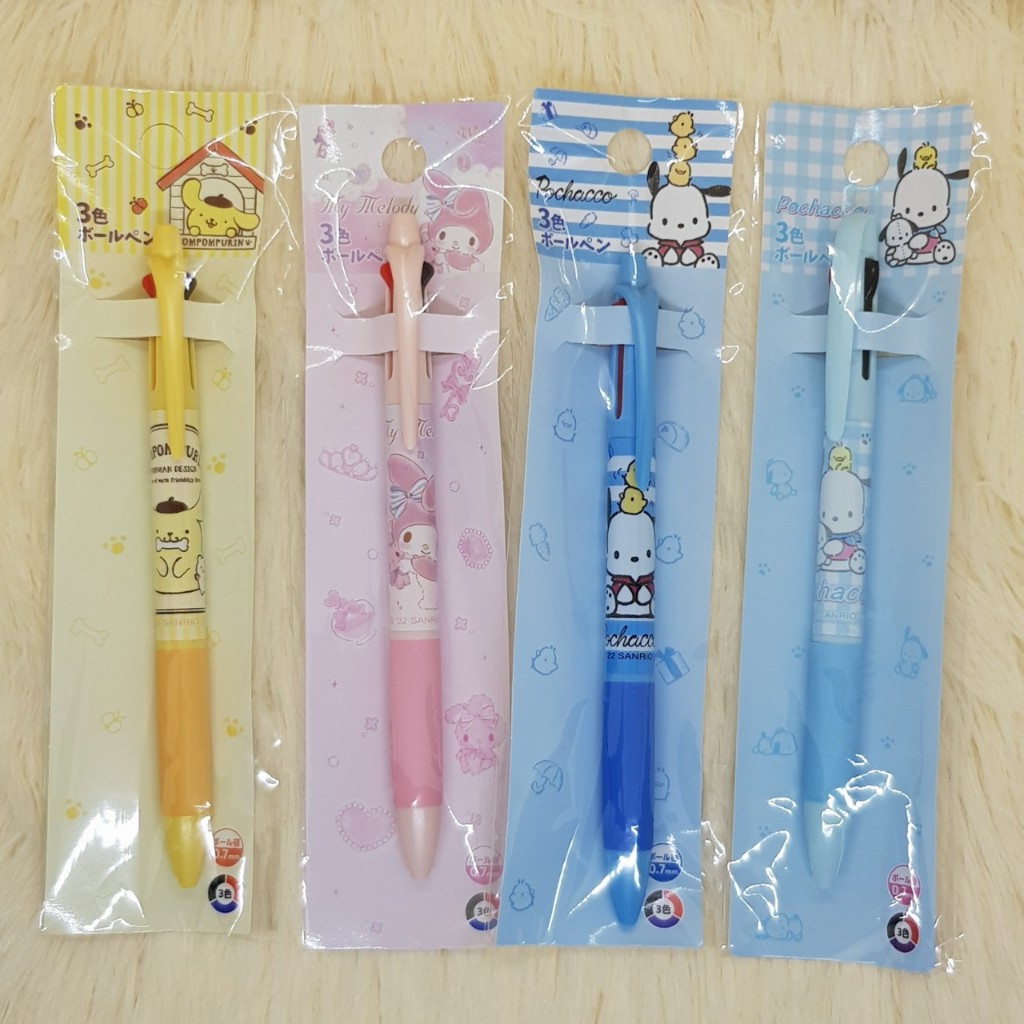 ปากกาลูกลื่น 3 สี น้ำเงิน ดำ แดง หัวขนาด 0.7 มม. ลายการ์ตูนลิขสิทธิ์ ซานริโอ้ Sanrio จากประเทศญี่ปุ่น ราคา ถูกที่สุด ดีลบีเคเค แกลเลอรีภาพที่ 2