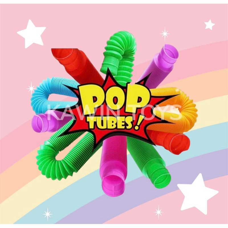 ของเล่น ท่อป๊อปจิ๋ว ขนาด 1.8*16ซม. (ราคา 80บาท ได้ 24ชิ้น) คละสี